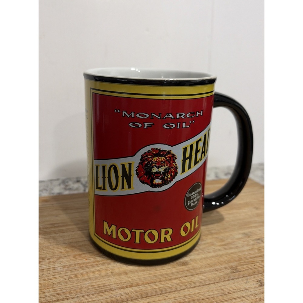 Monarch of Oil LION HEAD Motor Oil Vintage Mug - Size: 21 Fluid Ounce